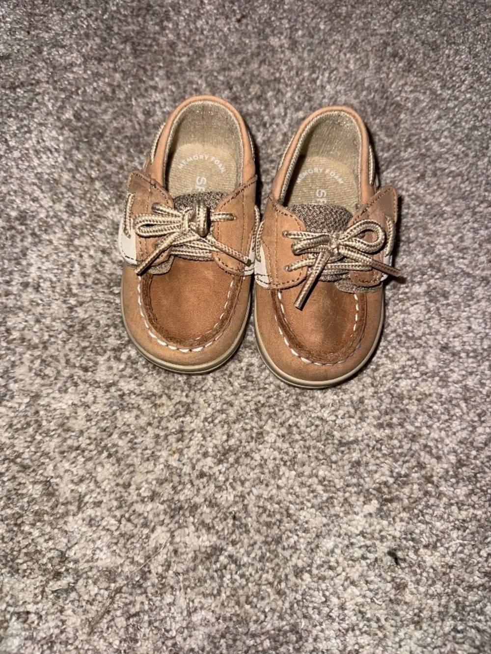 Sperry Top-Sider Bluefish Crib Jr Toddler Brown Leather Boat Shoes Size 3M